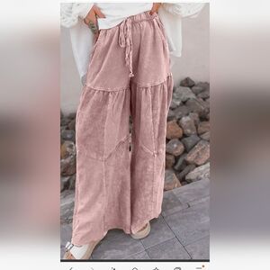 Women's Pink Wide-Leg Pants